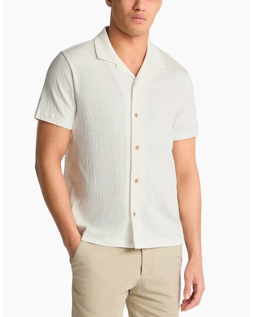 Remus Uomo White Cuban Collar Shirt Off for men