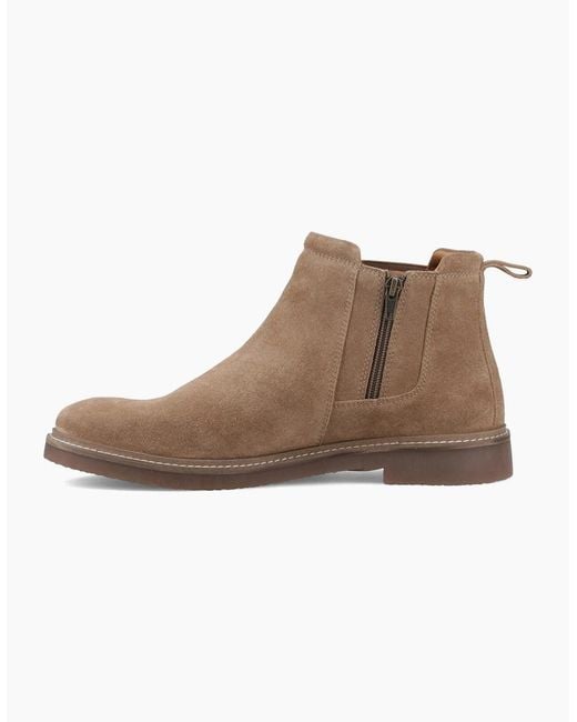 Hush Puppies Brown Gareth Chelsea Leather Taupe Boots for men