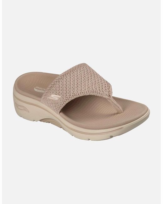 Skechers Go Walk Natural Arch Fit 2.0 Textile Taupe Standard Sandals