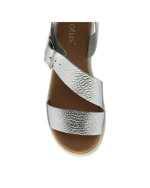 Lotus Metallic Luana Sandals
