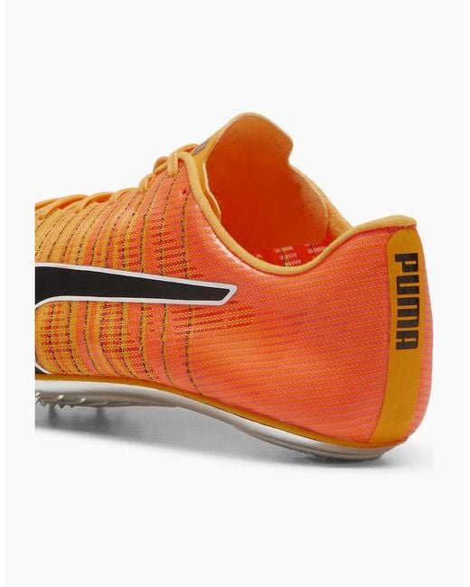 PUMA Orange Evospeed Brush 6 Track Running Spikes for men