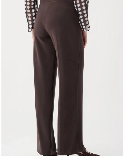Joseph Ribkoff White Silky Knit Wide Leg Pull On Pants