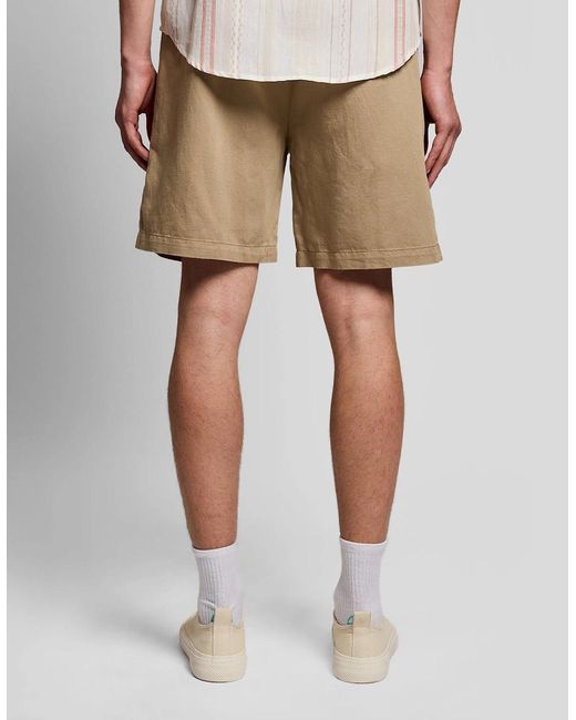Lyle & Scott White Linen Blend Shorts for men