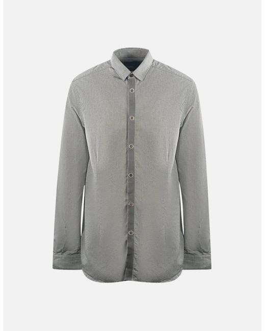 DIESEL Gray Plain Long Sleeve Shirt for men