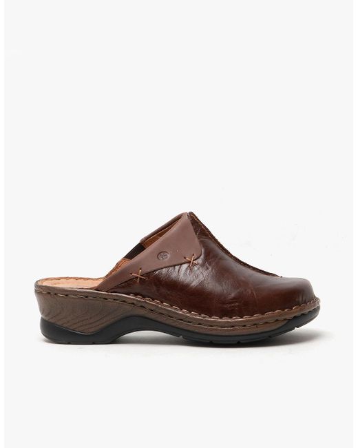 Josef Seibel Brown Catalonia 48 Leather Mule Clogs Brasil