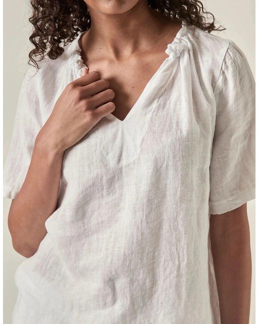James Lakeland Natural Pure Linen Blouse