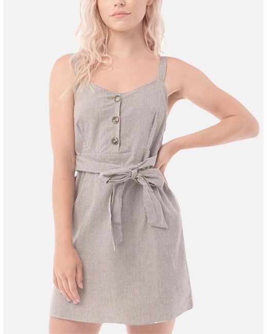 Brave Soul White Melinda Mini Dress Sleeveless Ladies Casual Summer Short Dress