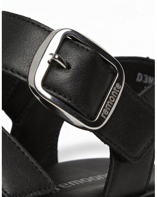 Remonte Black D3N50 Ankle Strap Sandals
