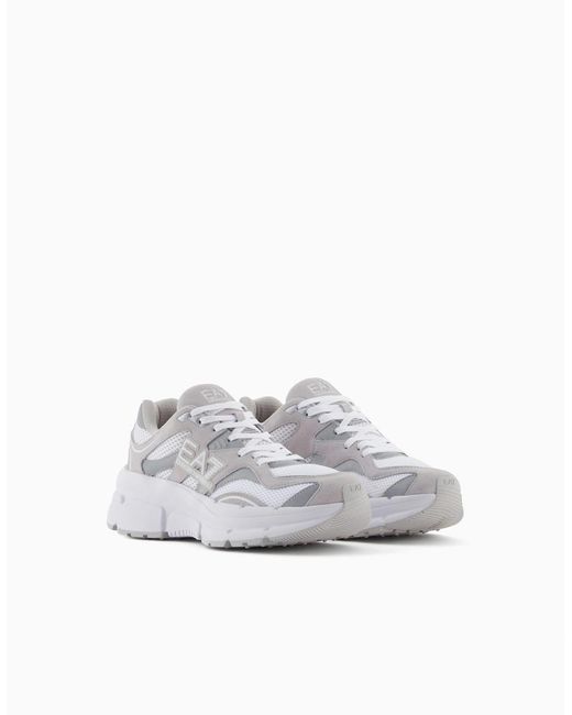 EA7 White Crave Sneaker for men