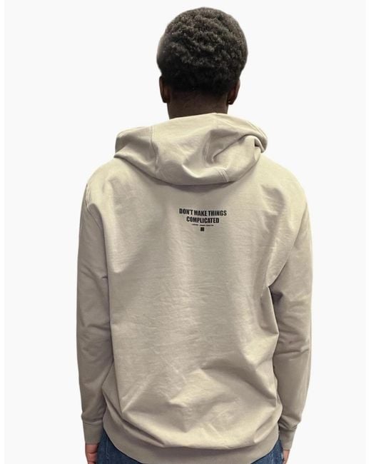 OUTHERE Natural Small Logo Hooded Sweatshirt for men