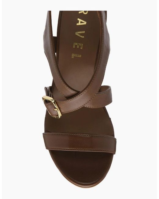 Ravel Brown Birkby Heeled Sandals