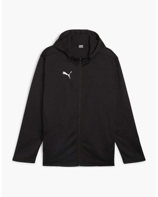PUMA Black Teamfinal Training Fleece Jacket Tracksuit Top for men