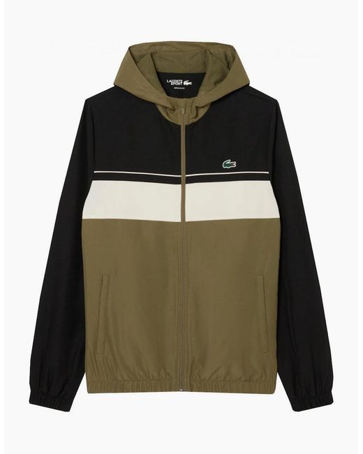 Lacoste Multicolor And Khaki Colour Block Tracksuit for men