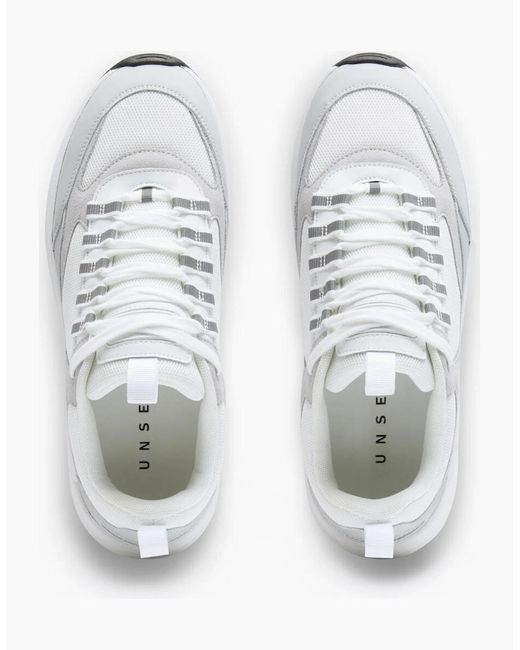 Unseen White Unseen Clarn Trainers for men
