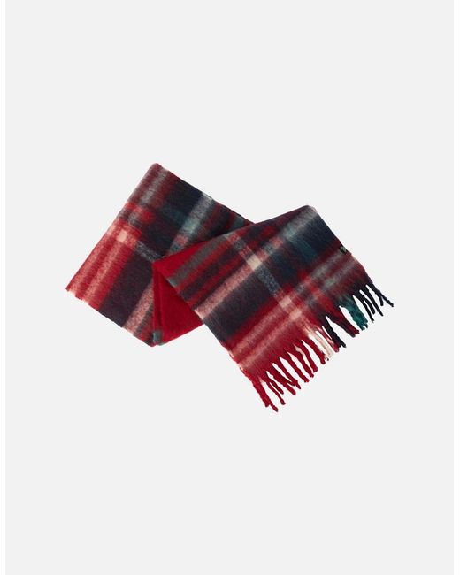Trespass Red Lewes Checked Winter Scarf