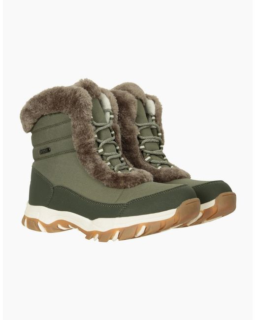 Mountain Warehouse Green Ladies Ohio Thermal Short Shaft Snow Boots