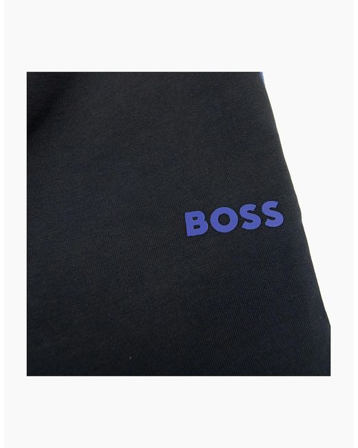 Boss Blue Hadiko 1 Side Stripe Tracksuit Bottoms 001 for men