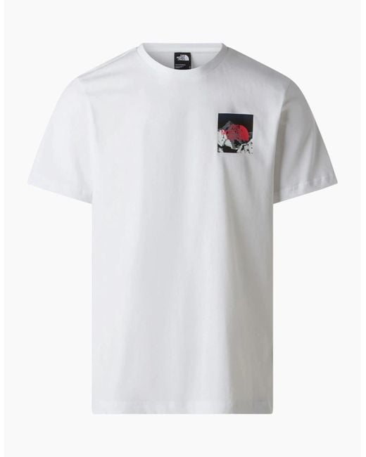 The North Face White Energy Graphic T-Shirts Crew Neck Short Sleeve Soft Cotton Tee for men