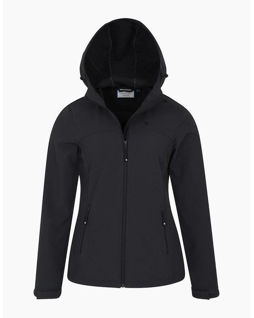 Mountain Warehouse Black Ladies Exodus Breathable Soft Shell Jacket