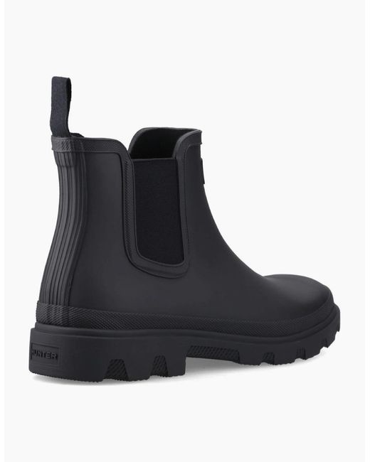 Hunter Black Downpour Chelsea Wellingtons