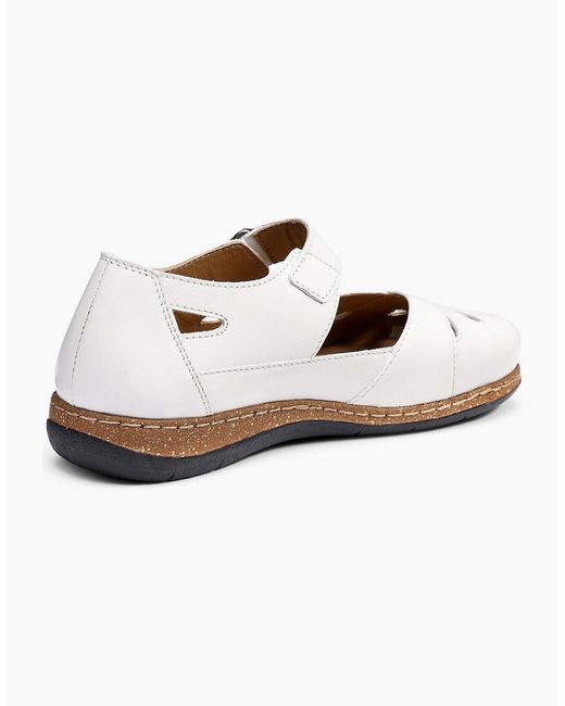 Hotter White Devi Mary Jane Shoes