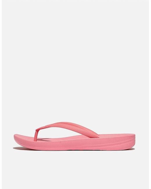 Fitflop Pink Iqushion Ergonomic Flip-Flops