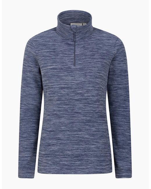 Mountain Warehouse Blue Ladies Snowdon Melange Fleece Top