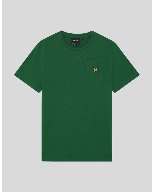 Lyle & Scott Green Cotton Crew Neck T-Shirt for men
