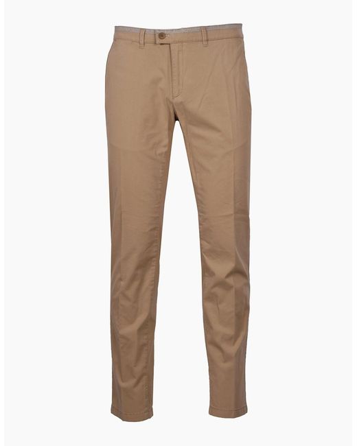 Brax Brown Felix C Cotton Trouser Stone for men
