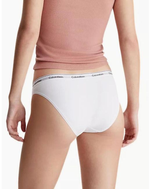 Calvin Klein White 3-Pack Modern Logo Bikini Briefs