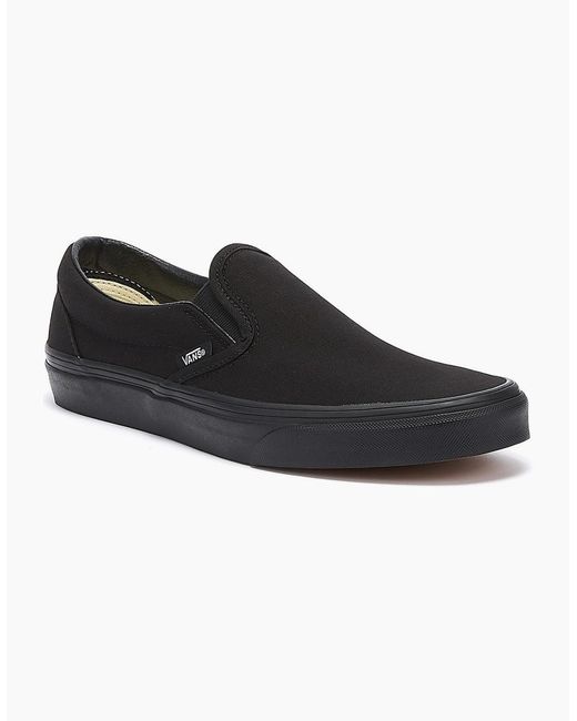 Vans Black Classic Slip On Canvas Skate Trainers Veyebka Tower London for men