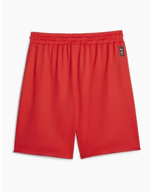 PUMA Red Hoops Team Practice Basketball Shorts for men