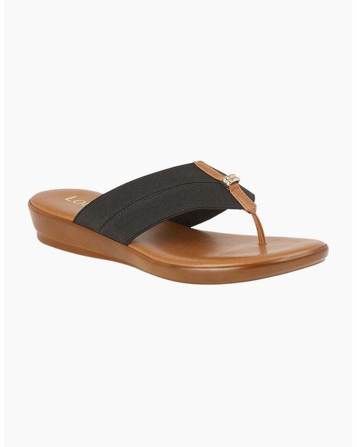Lotus Brown Hera Toe Post Sandals