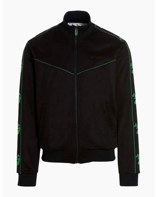 Off-White c/o Virgil Abloh Black Ow Face Band Slim Tracktop for men