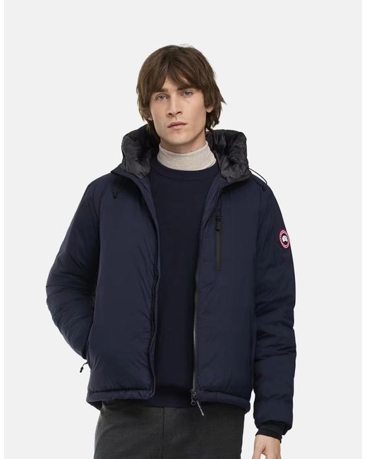 Canada Goose Blue Lodge Hooded Jacket for men