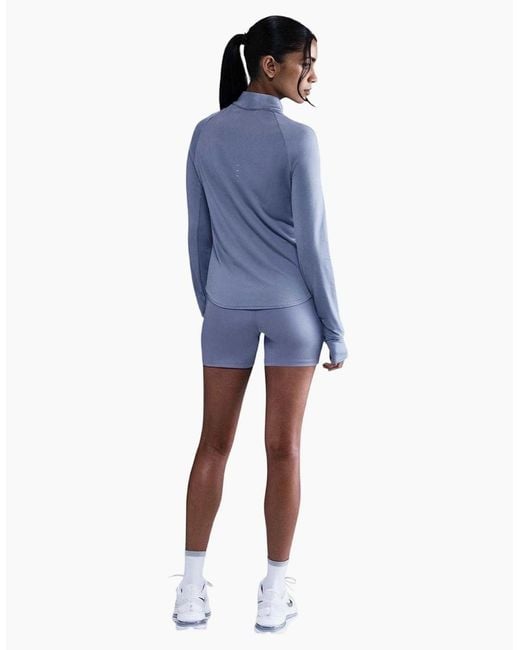 Nike Blue Ladies Swift Quarter Zip Running Top