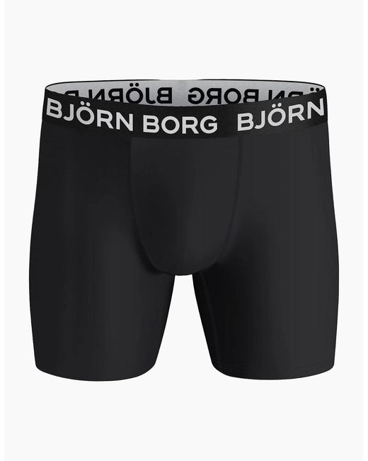 Björn Borg Black 5-Pack Performance Boxer Briefs for men