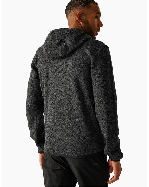 Regatta Black Newhill Marl Full Zip Fleece Jacket for men
