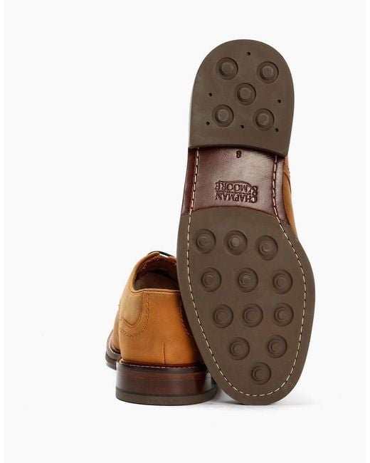 Chapman & Moore Brown Plain Derby Country Oiled Leather Tan Shoes for men