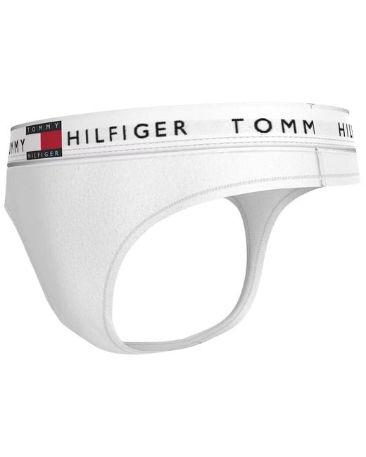 Tommy Hilfiger White Heritage Cotton Thong