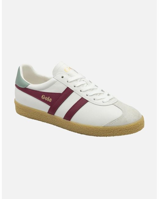 Gola White Medallist Leather Trainers