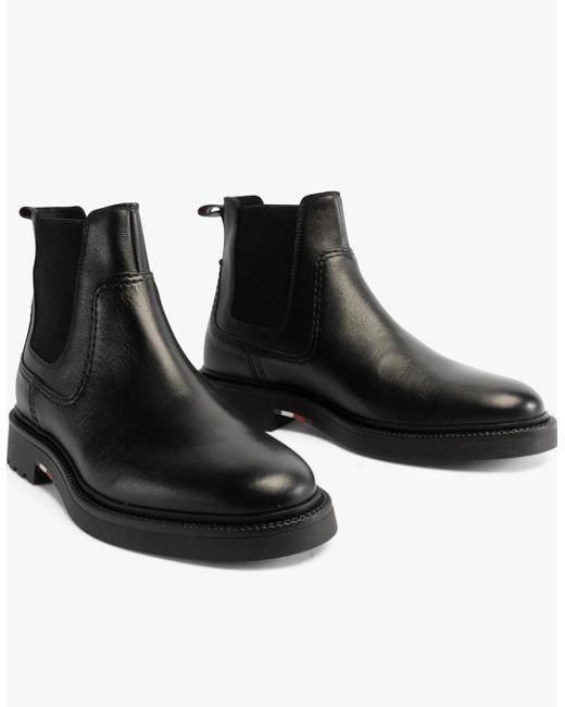 Tommy Hilfiger Black Hilfiger Comfort Chelsea Boots for men