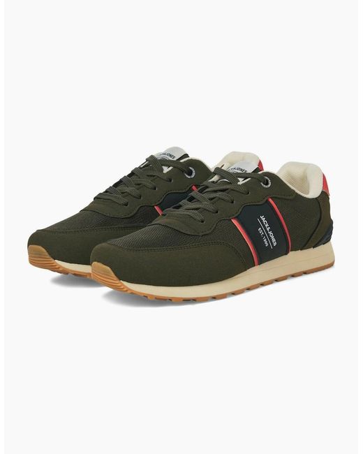 Jack & Jones Green Spirit Runner Trainers for men