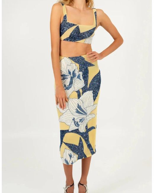 Oceanus Multicolor Sunshine Bloom Co-Ord Top X By Poppy