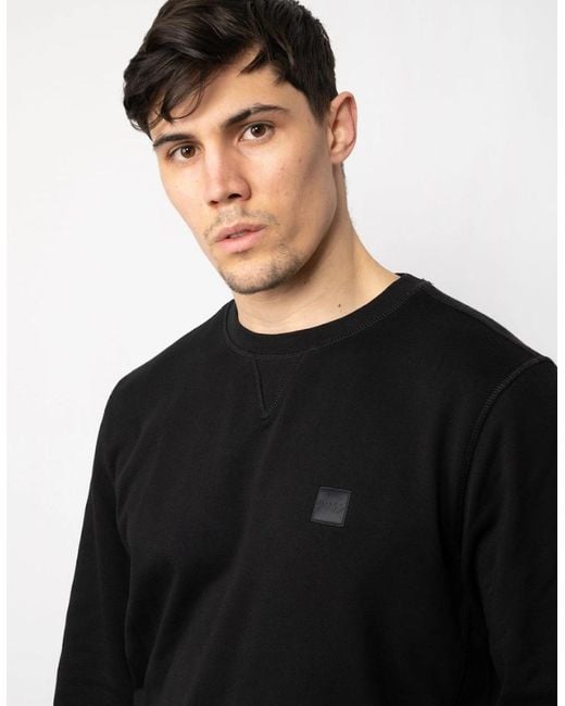 Boss Black Boss Westart Crew Neck Sweatshirt With Logo Patch Nos for men