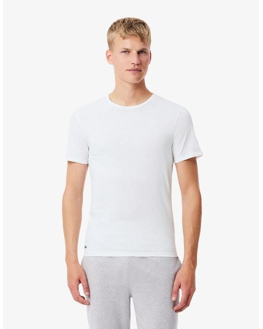 Lacoste Black 3-Pack Plain T-Shirts for men