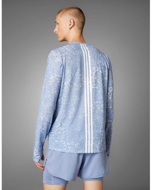 Adidas Blue Own The Run Climacool Long Sleeve for men