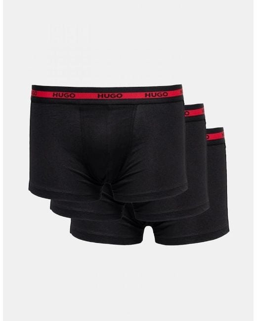 Boss Blue Hugo Planet 3-Pack Stretch-Cotton Logo Waistband Trunks for men