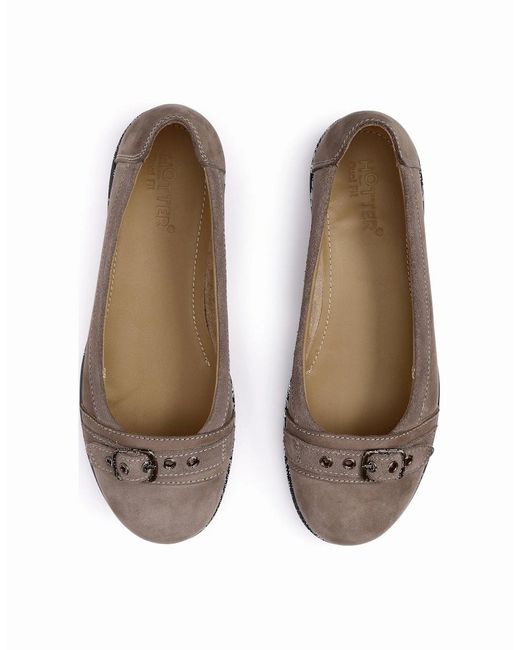 Hotter Brown Sparrow Flat Pumps