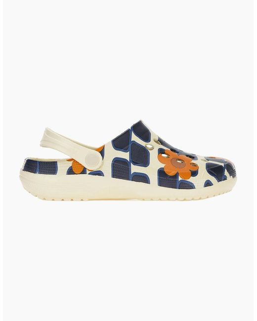 Regatta Blue Orla Kiely Slip On Clog Sandals
